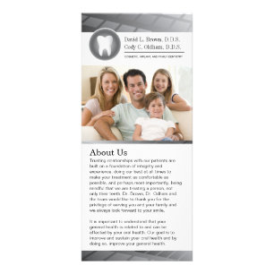 Cartão dental customizável da cremalheira