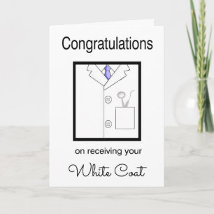 Cartão Dental White Coat Congratulations Card