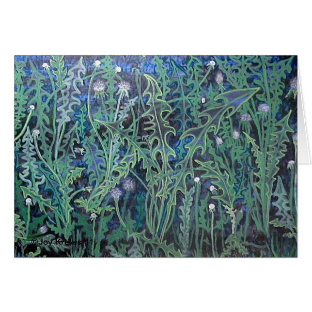 Cartão Dentes-de-leão crepusculares (Frente Horizontal)