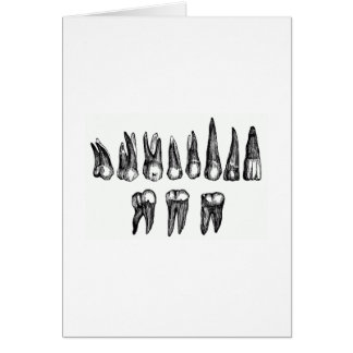 Cartão Dentes do vintage