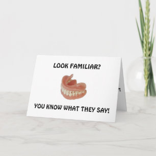 CARTÃO DENTES FALSOS E HUMOR DE AJUDA AUDITIVA