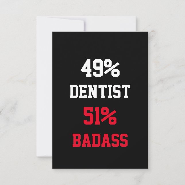 Cartão Dentist  Badass Card (Frente)