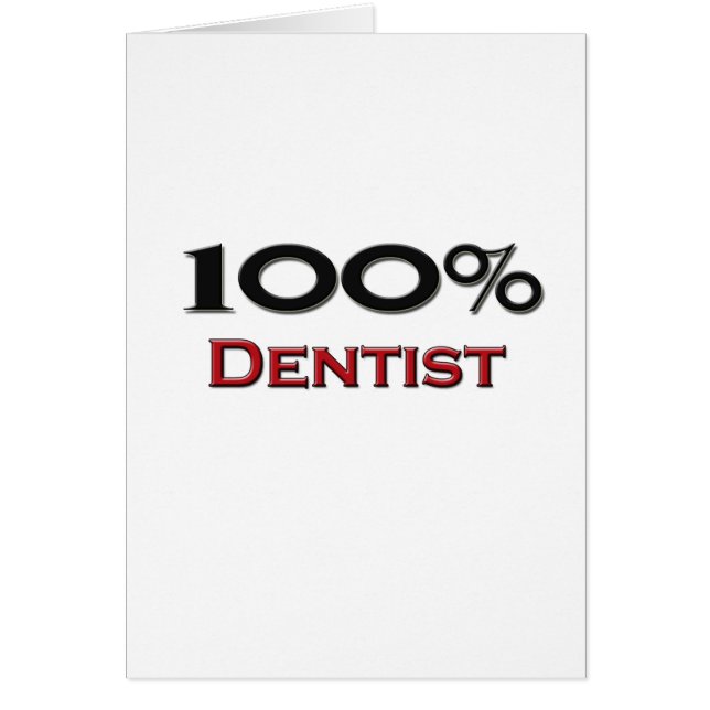 Cartão Dentista de 100 por cento (Frente)