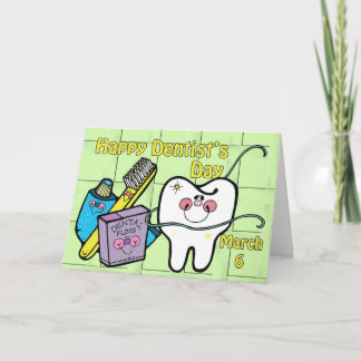 Cartão Dentista dia o 6 de março