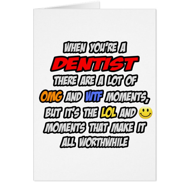 Cartão Dentista. OMG WTF LOL (Frente)
