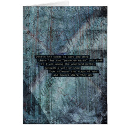 Cartão Dentro da floresta morre a paz