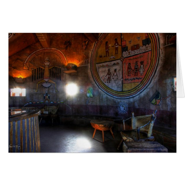 Cartão Dentro da torre de vigia, parque nacional do Grand (Frente Horizontal)