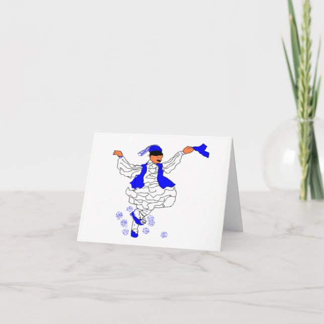 Cartão Dentro de placa de anotação Evzono grego (Frente)