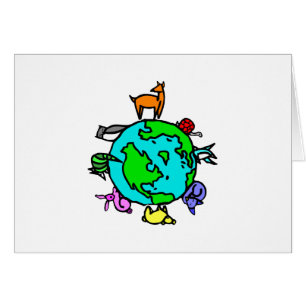 Cartão Dentro de Planeta Animal