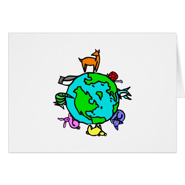 Cartão Dentro de Planeta Animal (Frente horizontal)