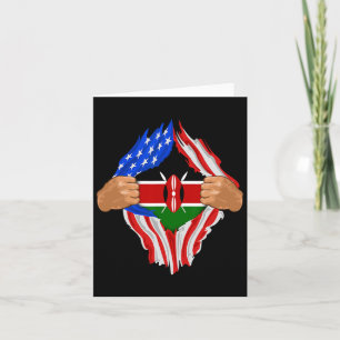 Cartão Dentro de Sangue Queniano - Presente de Bandeira n
