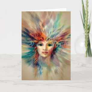 Cartão Dentro de vazio de de /Priestess Cósmico de Conclu