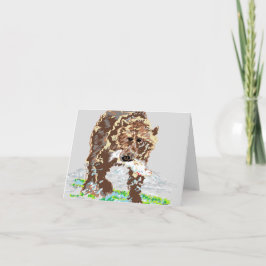 Cartão Dentro do Vazio da placa de anotação / Urso cinzen