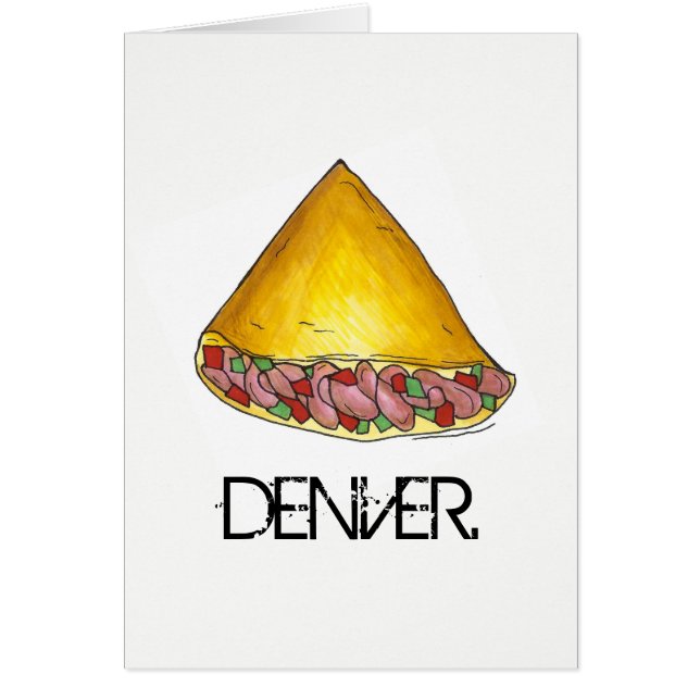 Cartão Denver Colorado Omelet Omelet Omelet Comida Café d (Frente)
