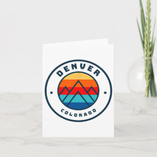 Cartão Denver Colorado Skiing Snowboard Ski Family Tri