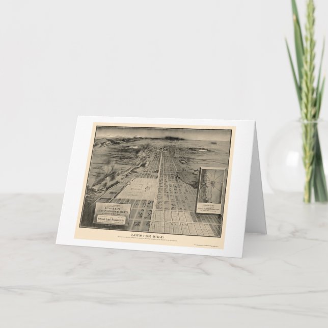 Cartão Denver, mapa panorâmico do CO - 1907 (Frente)