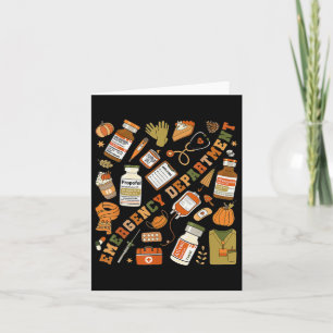 Cartão Departamento De Emergência Queda Halloween Er Enfe