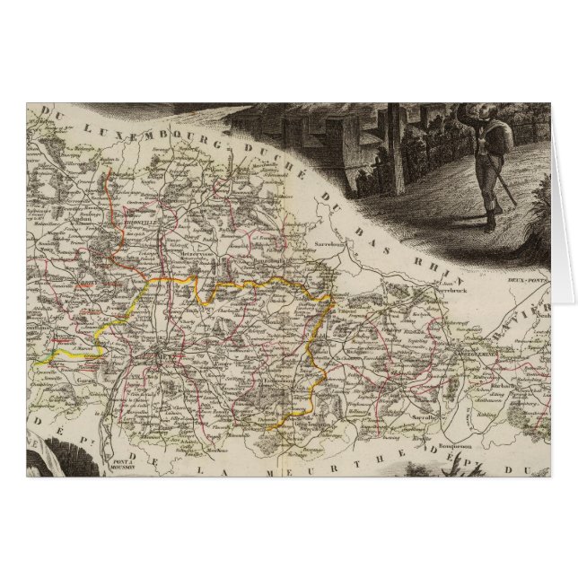 Cartão Departamento de Moselle (Frente Horizontal)