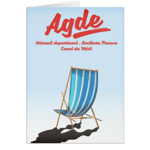 Cartão Departamentos de Agde Hérault no sul da França, 