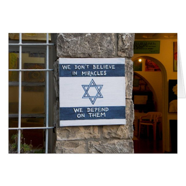 Cartão Dependemos De Milagres (Frente Horizontal)