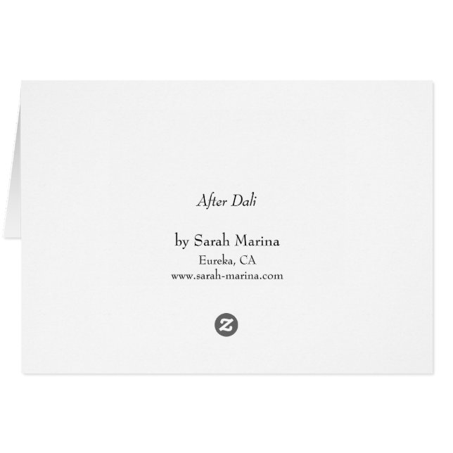 Cartão Depois de Dali (Verso Horizontal)