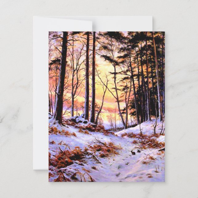 Cartão Depois do brilho, famosa pintura de Joseph Farquha (Frente)