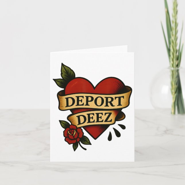 Cartão Deport Deez Ice Deportação Protesto Imigração Ca (Frente)