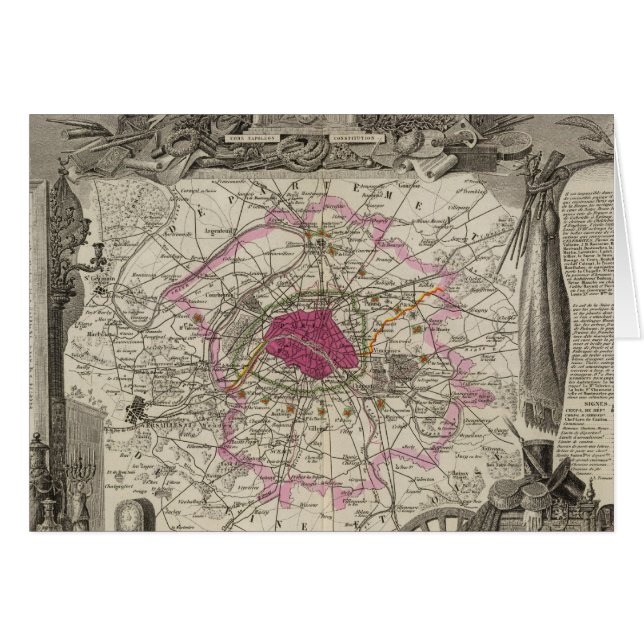 Cartão Dept. De La Seine (Frente Horizontal)