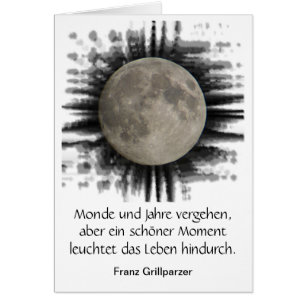 Cartão Der Mond, la lune, la luna, a lua Karte