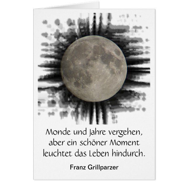 Cartão Der Mond, la lune, la luna, a lua Karte (Frente)