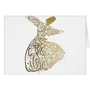 Cartão Dervish girando de Sufi