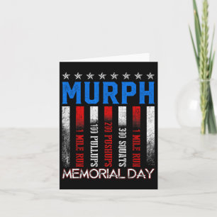 Cartão Desafio de Exercício de Treinamento Murph Memorial