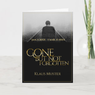 Cartão Desapareceu mas não foi esquecido - Dourado escuro