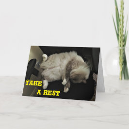 Cartão Descanse, carta