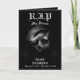 Cartão Descanse em paz meu amigo