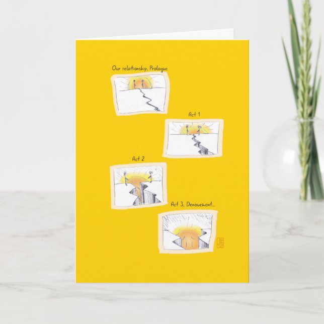 Cartão Desconexão Emocional em Relação Amarela (Frente)