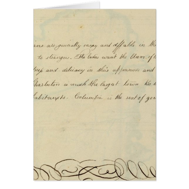 Cartão Descrição da Carolina do Sul (Frente)