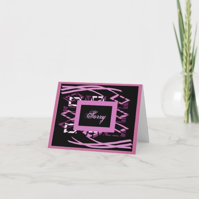 Cartão Desculpa, desculpa (Frente)