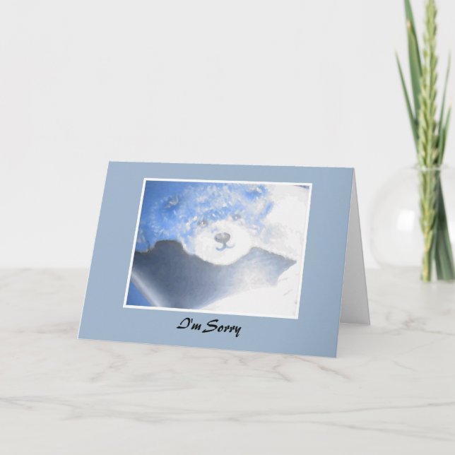 Cartão Desculpas do Urso Teddy (Frente)