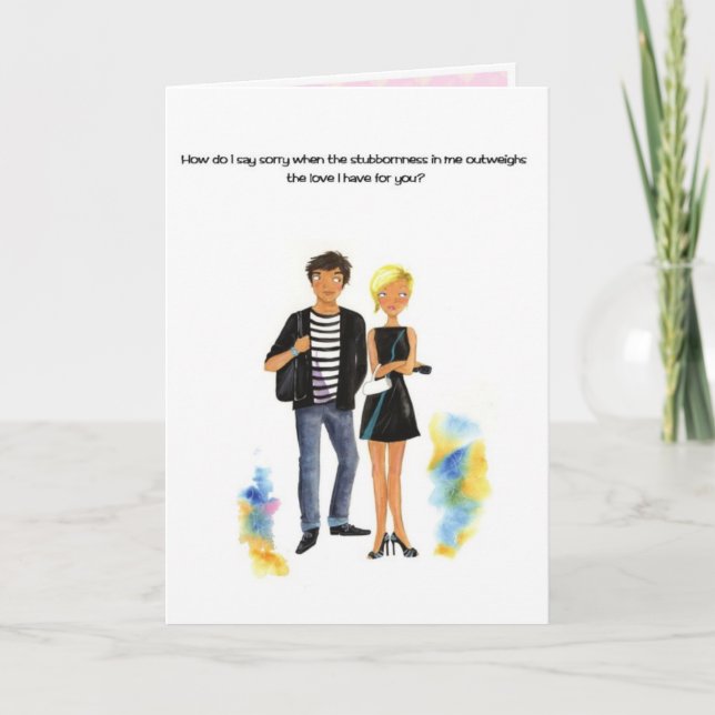 Cartão Desculpe (Frente)