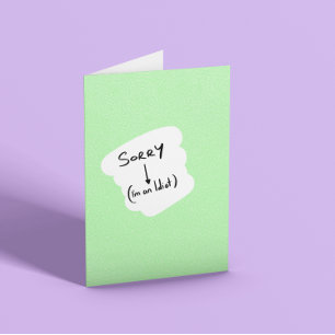 Cartão Desculpe