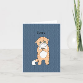 Cartão Desculpe Cat Sad Orange Tabby Cat