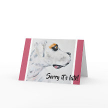 Desculpe, está atrasado! Belo aniversário - Cão de