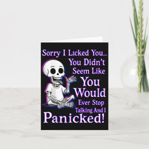 Cartão Desculpe eu lambeu você você não parecia que iria 