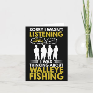 Cartão Desculpe homens não estava ouvindo walleye caça