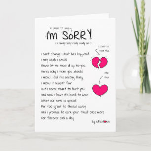 Cartão Desculpe/me perdoe