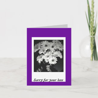 Cartão Desculpe pela sua perda