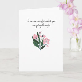 Cartão Desculpe pelo que está passando