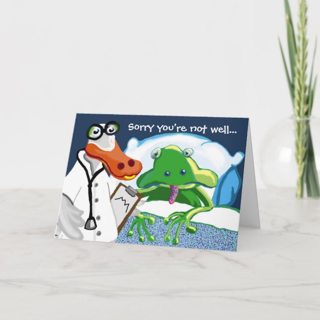 Cartão Desculpe por não estar bem... (Frente)