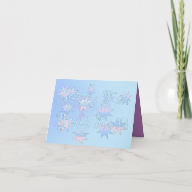 Cartão Desculpe Por Sua Perda (Frente)